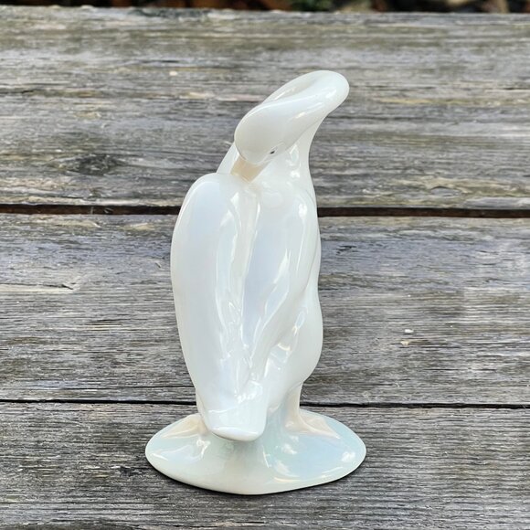 Vintage Lot Of 2 Lladro Preening Long Neck Swan Goose Figurines Pair Little Duck - Picture 12 of 14